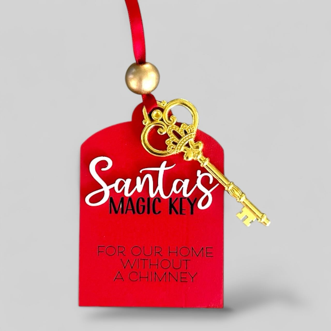 Santa's Magic Key handmade laser wood decor 96 and Birch