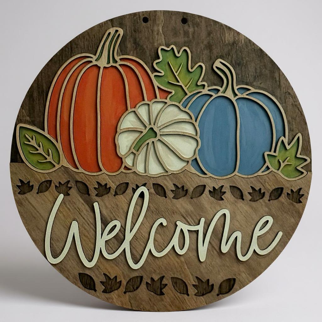 Welcome Pumpkin Outline