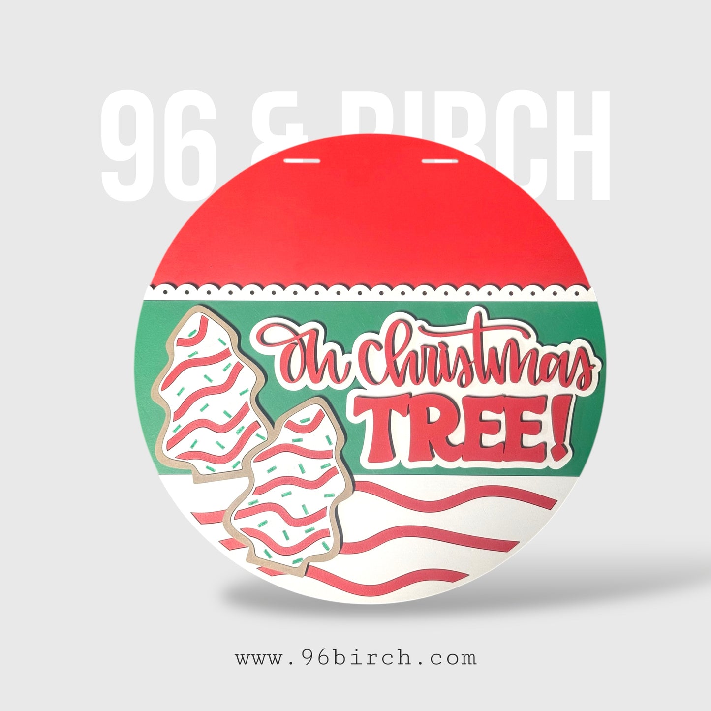 Oh Christmas Tree handmade laser wood decor 96 and Birch