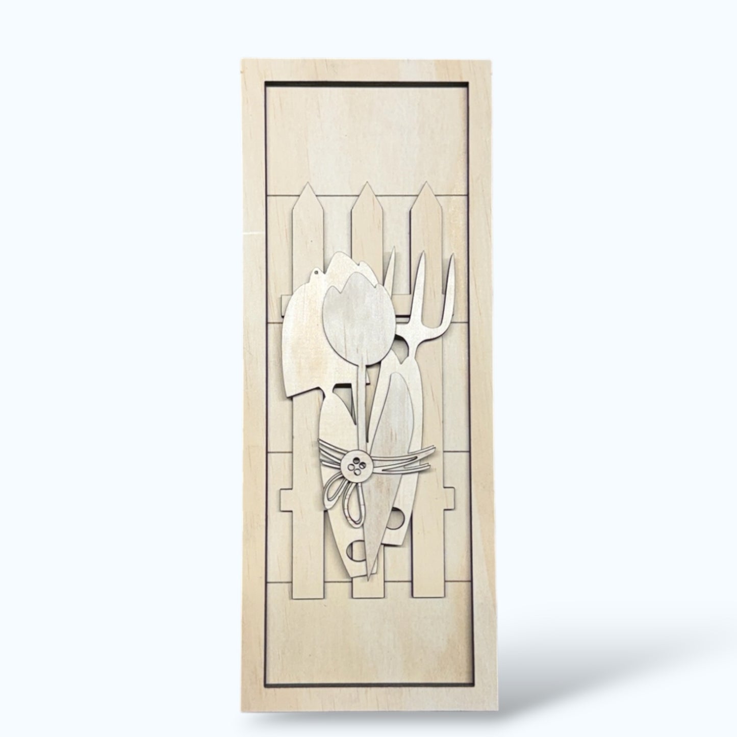Shiplap Trio - Gardening handmade laser wood decor 96 and Birch