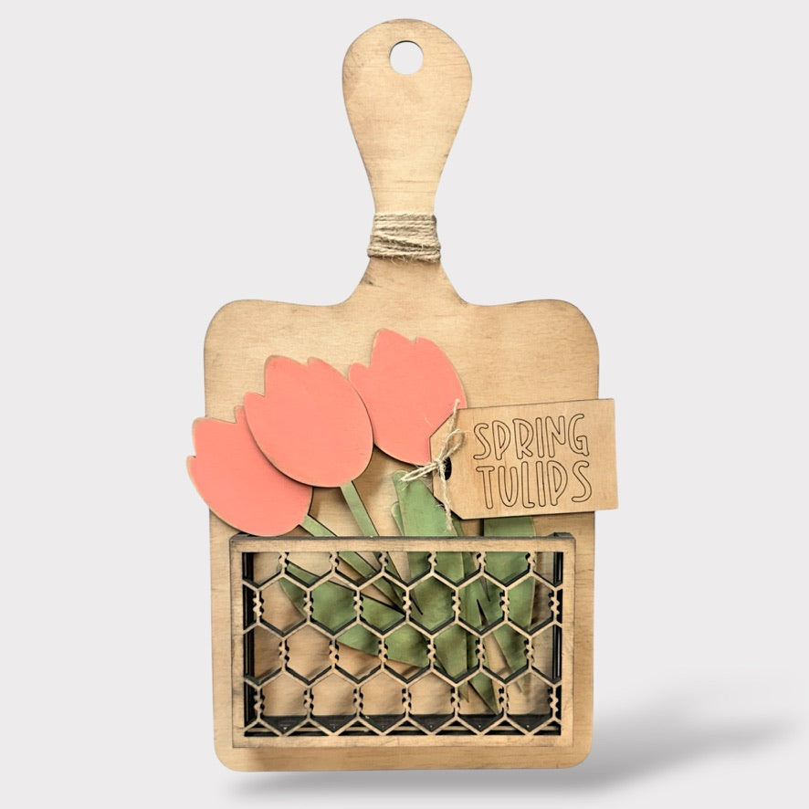 Cutting Board with Insert handmade laser wood decor 96 and Birch