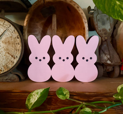 Easter Bunny Tier Tray/Shelf Sitter Pink handmade laser wood decor 96 and Birch
