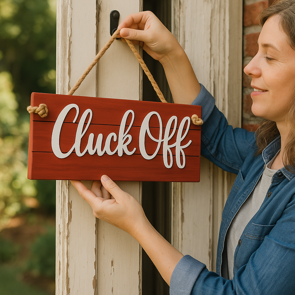 Cluck Off handmade laser wood decor 96 and Birch