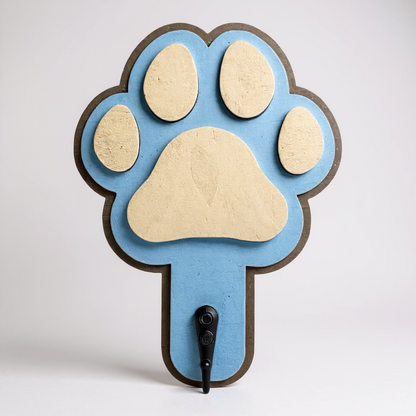 Paw Leash Hanger handmade laser wood decor 96 and Birch