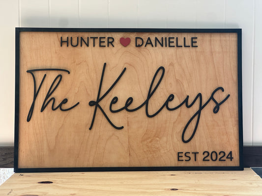Personalized Last Name Sign