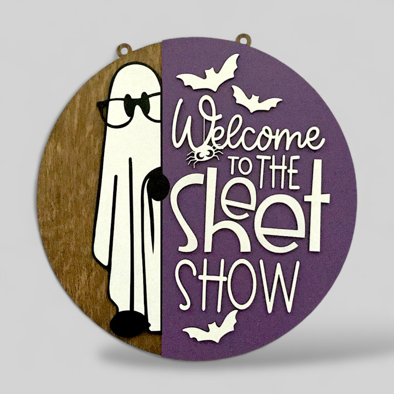 Welcome to the Sheet Show handmade laser wood decor 96 and Birch