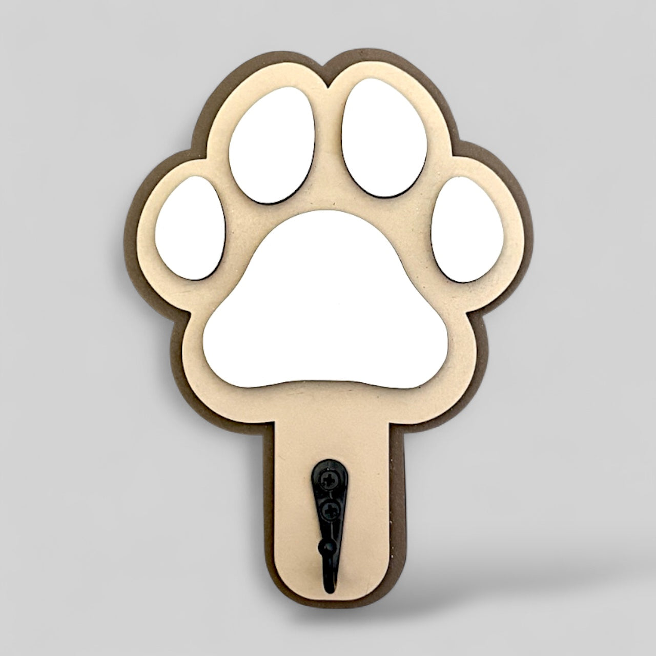 Paw Leash Hanger handmade laser wood decor 96 and Birch