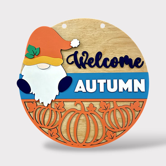 Welcome Fall Gnome Pumpkins