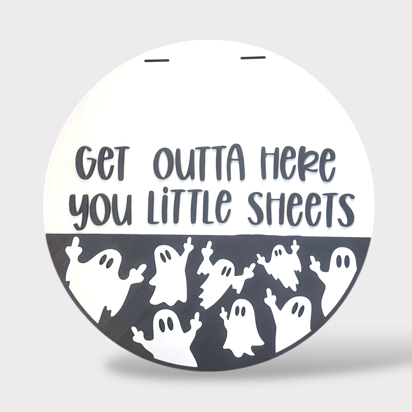 Get Outta Here handmade laser wood decor 96 and Birch