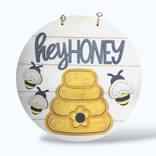 Hey Honey handmade laser wood decor 96 and Birch