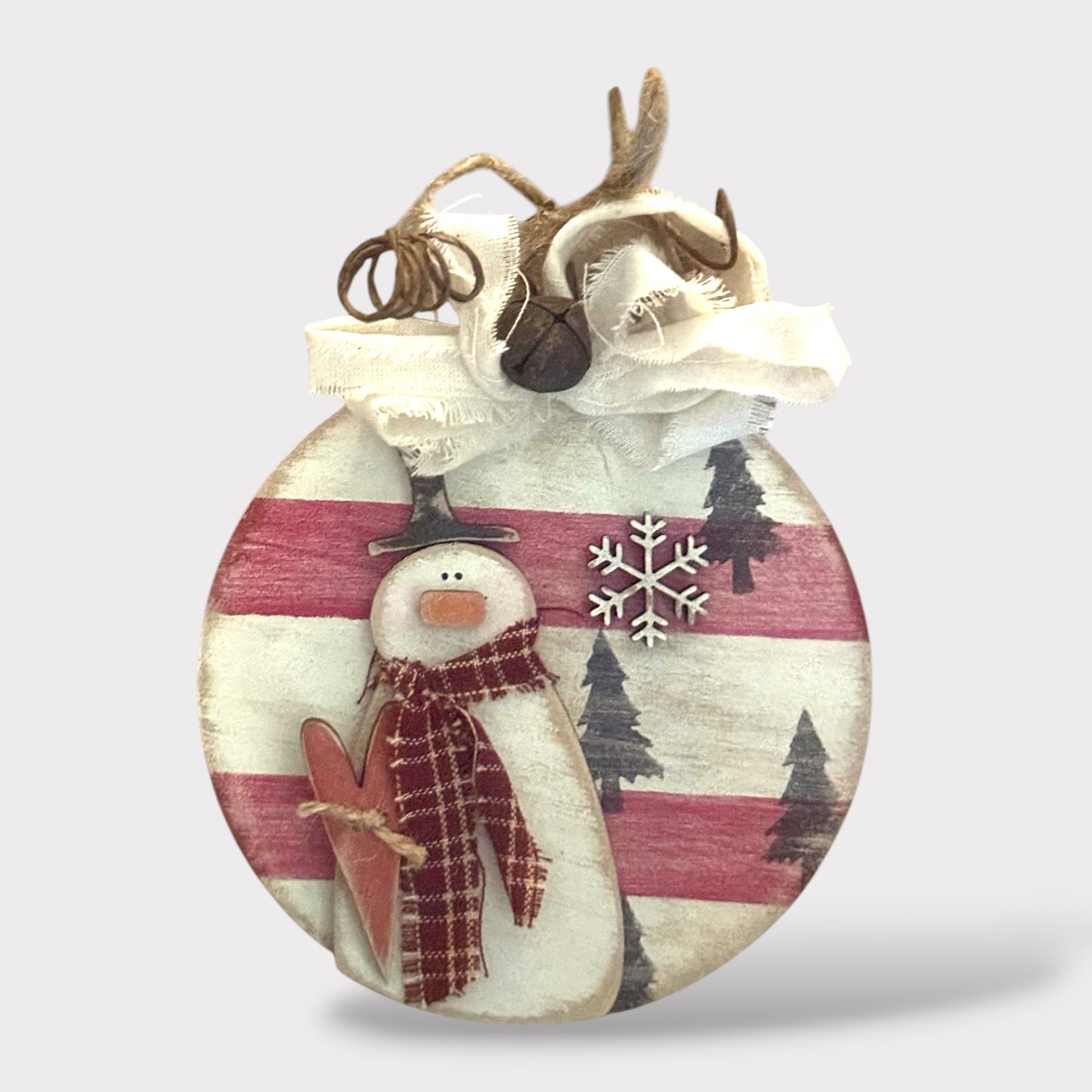 Rustic Snowman Ornament