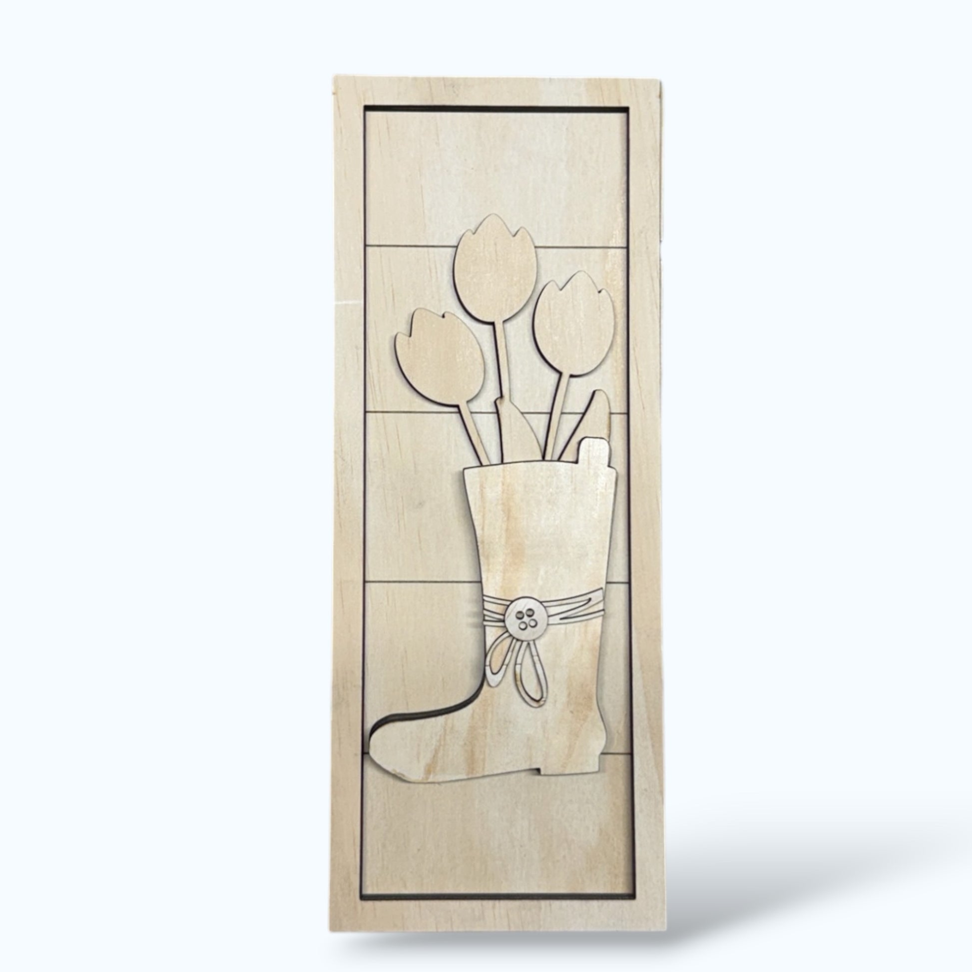 Shiplap Trio - Gardening handmade laser wood decor 96 and Birch